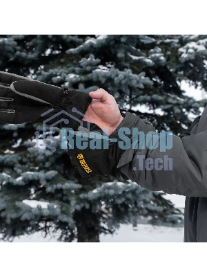 Перчатки универсальные Denzel 68091 двойные, работа с сенсорным экраном, размер 10