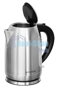 Чайник электрический Hyundai HYK-S2014 1.7л. 2000Вт серебристый/черный (корпус: нержавеющая сталь)