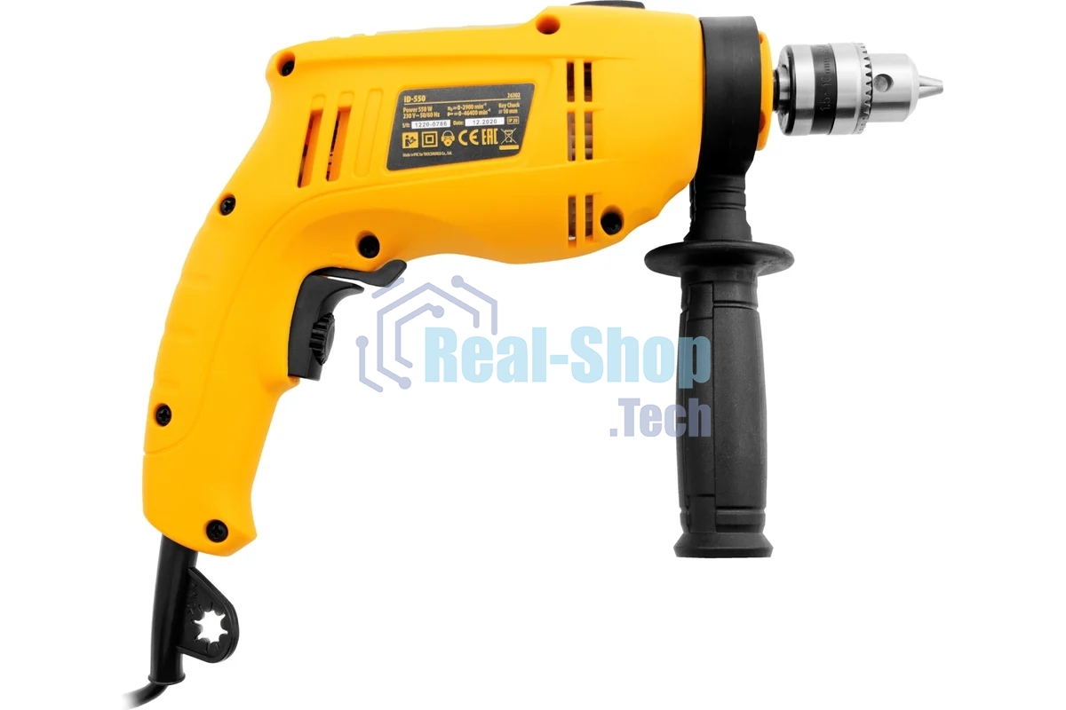 Дрель ударная Denzel ID-550 550 Вт 0-2900 об/мин 464000 уд/мин 26302
