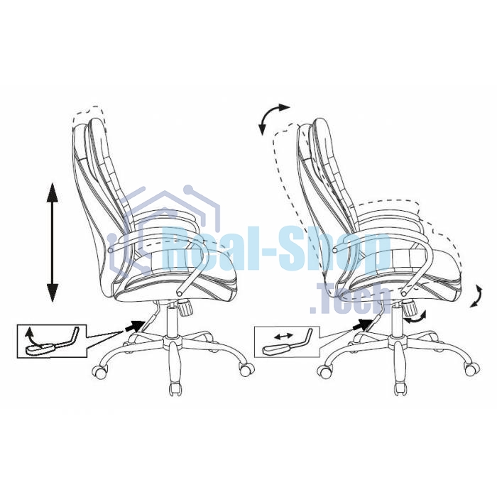 Кресло Бюрократ T-9950SL Fabric Light-20 черный, ткань