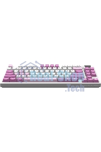 Клавиатура проводная+беспроводная MSI Forge GK600, USB, белый фиолетовый