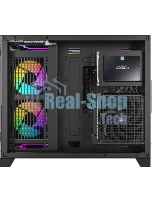 Компьютерный корпус AeroCool/Formula Crystal Z6M Floe черный без БП mATX 4x120мм 2xUSB3.0 audio bott PSU