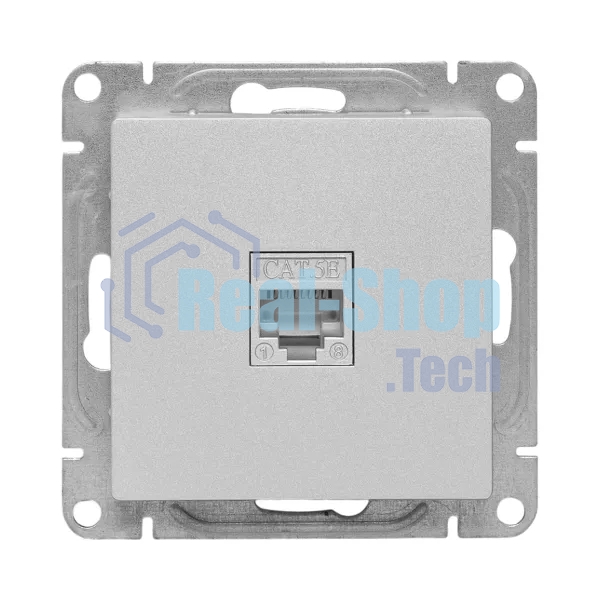 Механизм розетки RJ45 (cat5) EKF UP1-SOA-RJ45-5 алюминий Эпика
