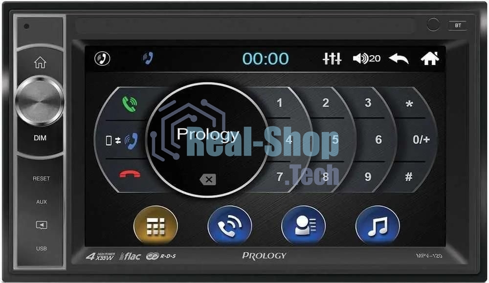 Автомагнитола Prology MPV-120, 2 DIN, 6.2