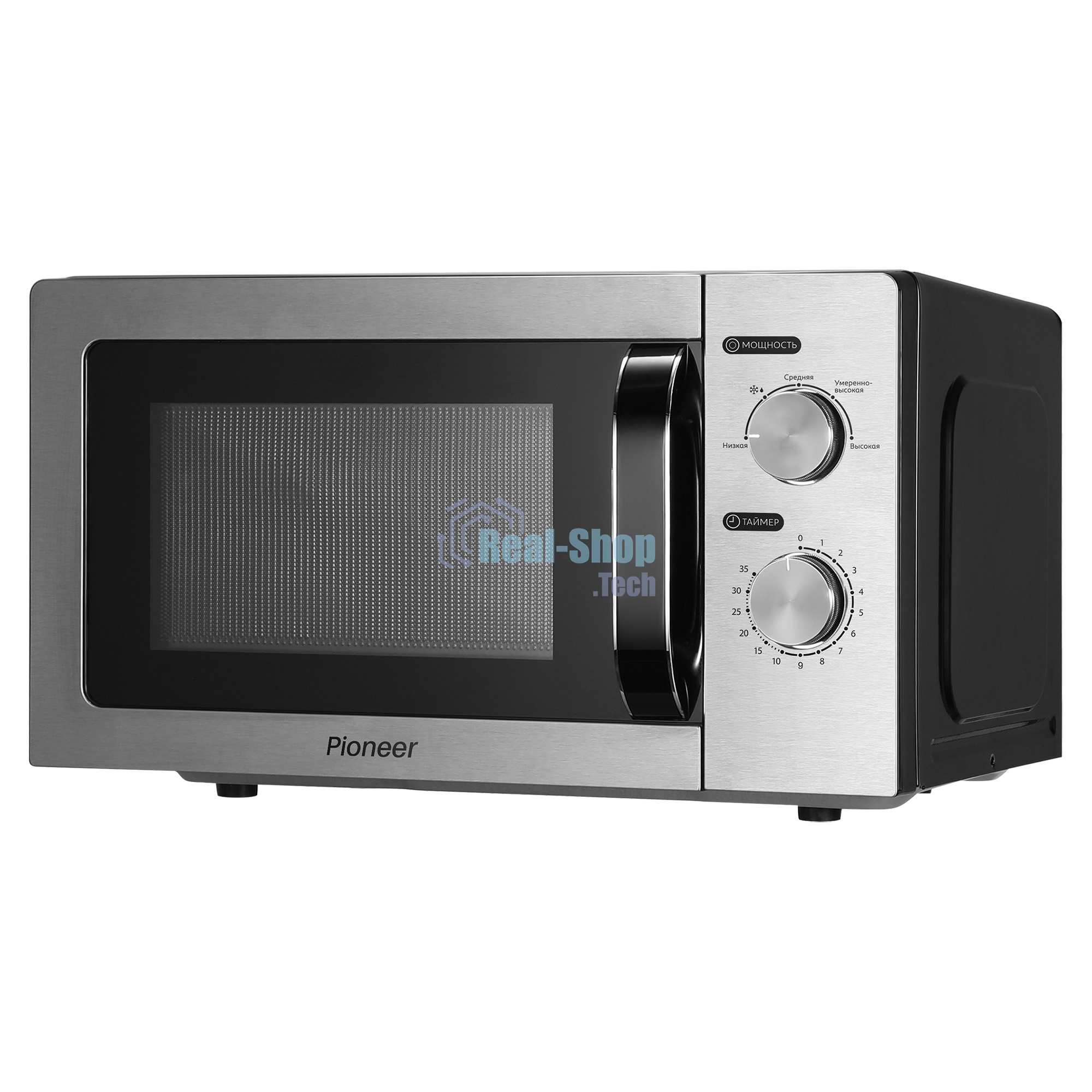 Микроволновая печь Pioneer MW212M серебристый 20л 700Вт поворотный механизм