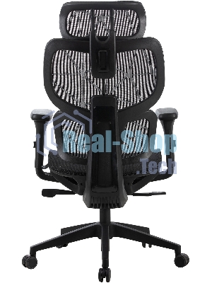 Кресло Cactus CS-MC555-BK черный, сетка, 150 кг, подголовник, регулируемые подлокотники, механизм качания