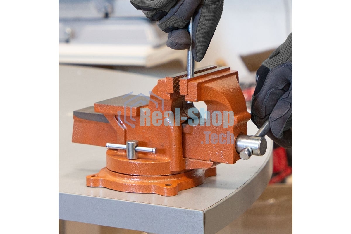 Тиски слесарные Sparta 100мм поворотные с наковальней