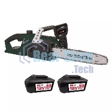 Профессиональная аккумуляторная цепная пила KLPRO KLBOM36B-80 (36В (2x18В), Li-ion-2шт 8,0А·ч, ЗУ 4,5А 7000об/мин, 14”)