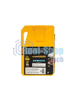 Набор сверл по металлу Denzel 1,5-6,5мм, Р6М5-TiN, Golden Tip, 13 шт