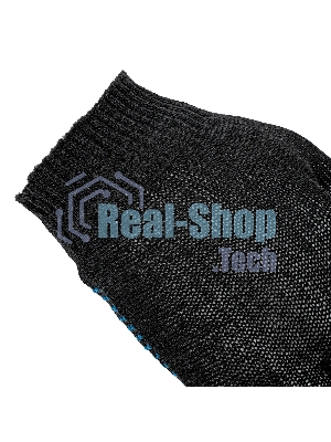 Перчатки трикотажные Сибртех х/б, 200 пар, ПВХ точка, 3 нити, 10 класс