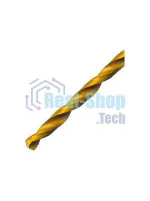Сверло спиральное по металлу Denzel 2,5 х 95 мм Р6М5, Golden Tip, удлиненное, 2 шт.