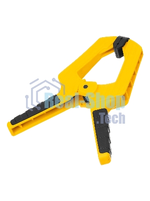 Струбцина клещеобразная Denzel усиленная 100 х 80 мм, двухкомпонентные рукоятки