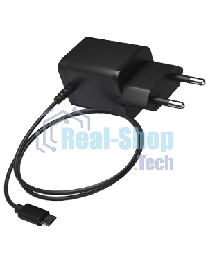 Сетевое зарядное устройство Maxvi A302M 2хUSB 3А 15W + литой кабель MicroUSB 1.2м, черный
