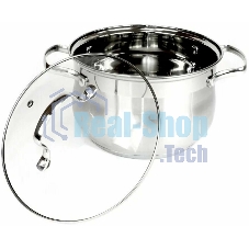 Набор посуды Kelli KL-4209 6 пред. Кастрюля с жаропрочной стекл. крышкой 2.1 л. Кастрюля с жаропрочной стекл. крышкой 3 л. Кастрюля с жаропрочной стекл. крышкой 4 л. Высококачественная нерж. сталь 18/10. 5-ти слойное капсульное дно.