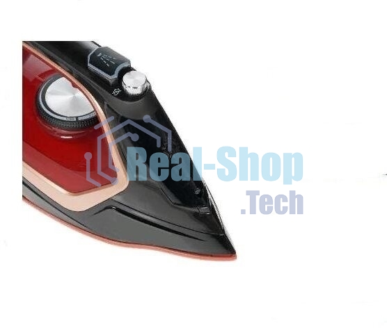 Утюг Centek CT-2313 RED 2600 Вт керамическая подошва, 350мл, паровой удар, самоочистка, капля-стоп