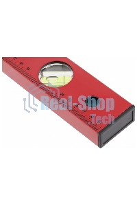 Уровень алюминиевый Matrix, 600 мм, 3 глазка, красный, линейка