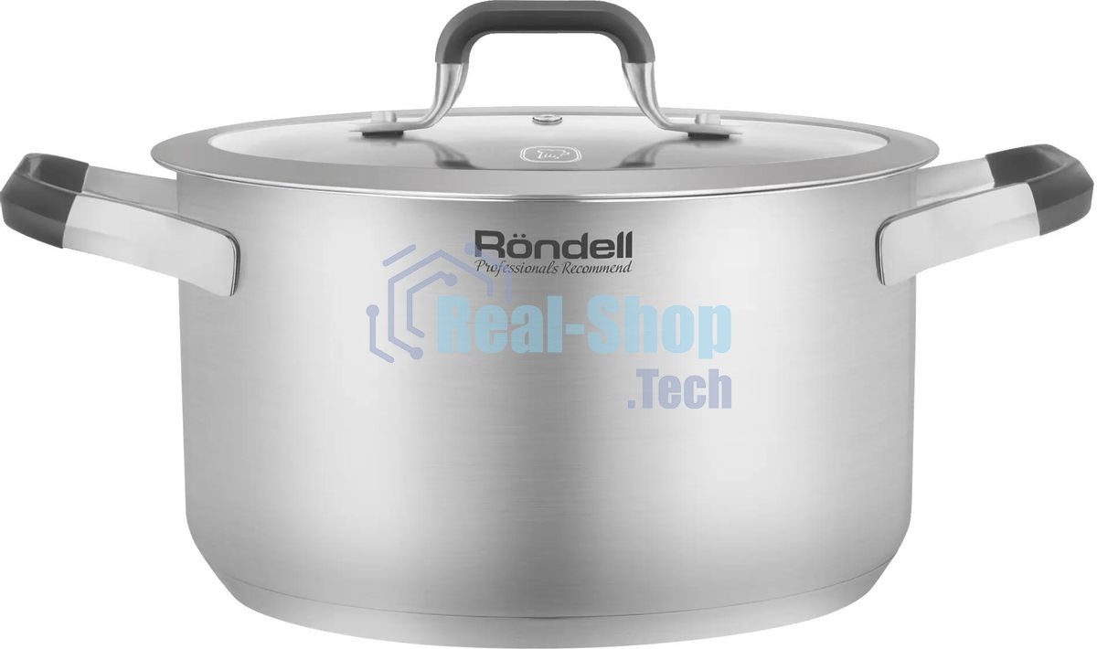 Кастрюля Rondell Stolz RDS-1754, 5.2 л, 24 см, нержавеющая сталь, с крышкой