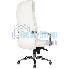 Кресло руководителя Бюрократ DAO/WHITE белый, кожа, крестовина алюминий