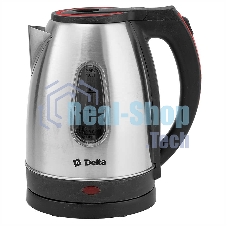 Чайник электрический DELTA DL-1114 нерж. с красным