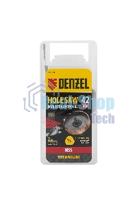 Коронка по металлу Denzel HSS, 42 мм, нитридтитановое покрытие