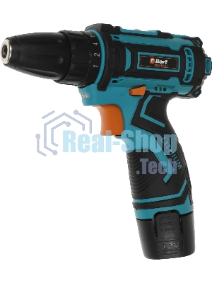 Дрель-шуруповерт Bort BAB-12x2Li-F, 12 В, 1,5 Ач, 36 Нм, щеточный