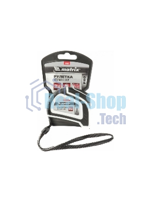Рулетка Matrix Autostop, 3 м х 16 мм двухкомпонентный корпус