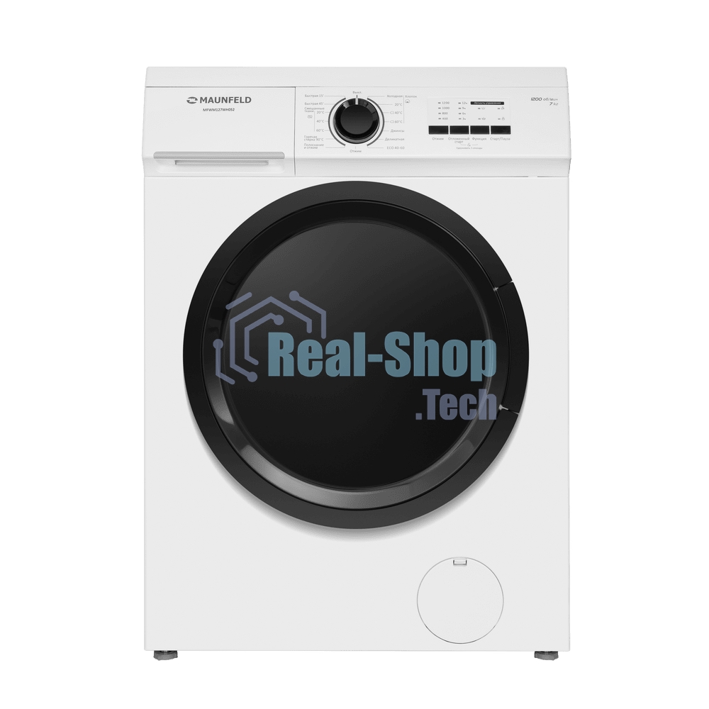 Стиральная машина Maunfeld MFWM127WH052 белый, загрузка фронтальная 7 кг, 1200 об/мин., класс: А+++