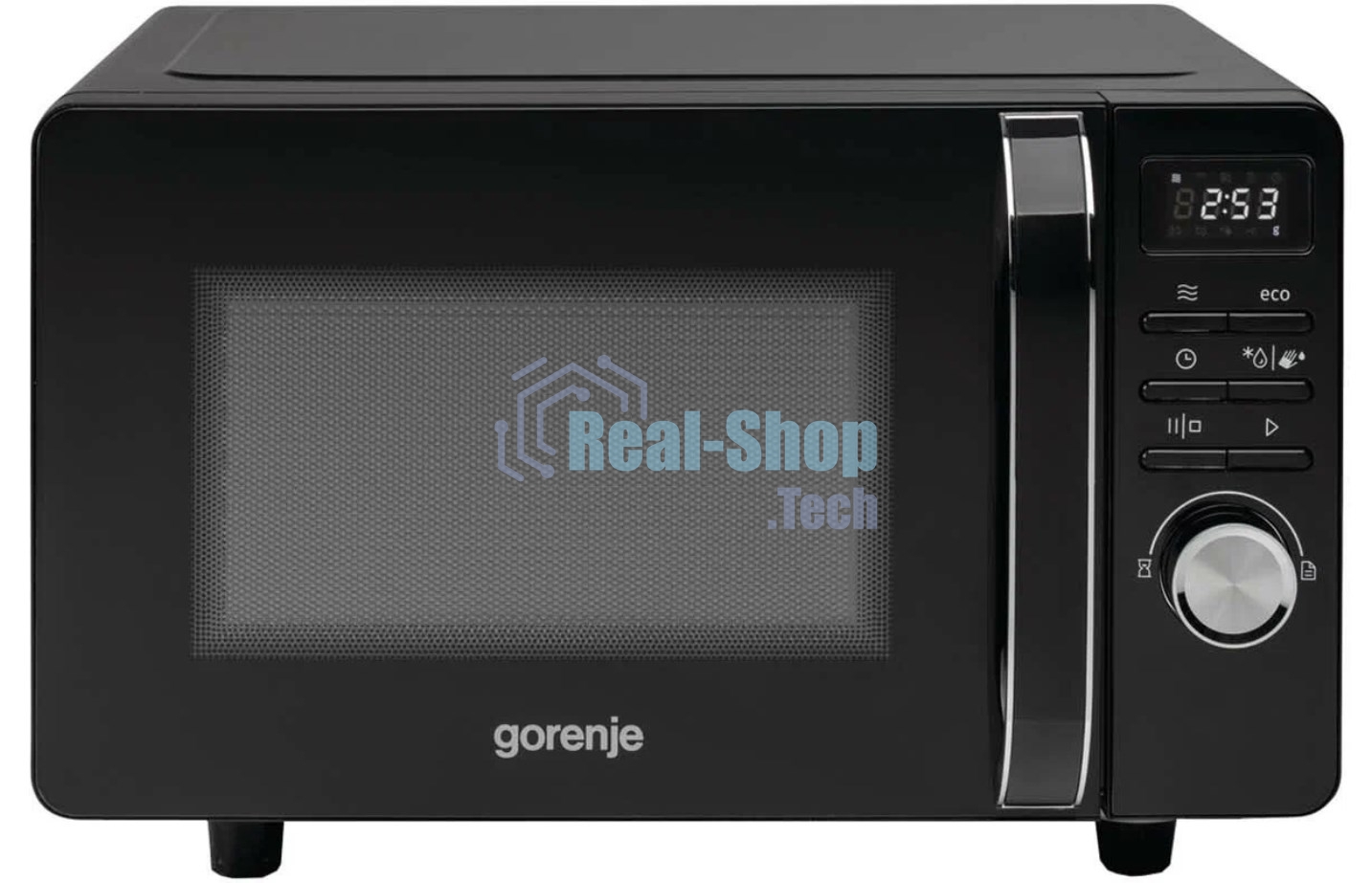 Микроволновая печь Gorenje MO20S4BC черный, 20 л, 700 Вт, переключатели - кнопки, поворотный механизм