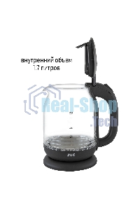 Чайник электрический JVC JK-KE1510 grey, объем 1,7л, максимальная мощность 2200 Вт