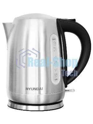 Чайник электрический Hyundai HYK-S2014 1.7л. 2000Вт серебристый/черный (корпус: нержавеющая сталь)