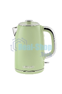 Чайник электрический Galaxy Line GL 0344, райская олива, металл, 2200 Вт, 1,7 л