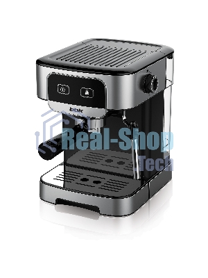 Кофеварка рожковая BBK BCM1500 черный/нержавеющая сталь, исп. кофе - молотый, 1.8 л, 1200 Вт, 20 бар