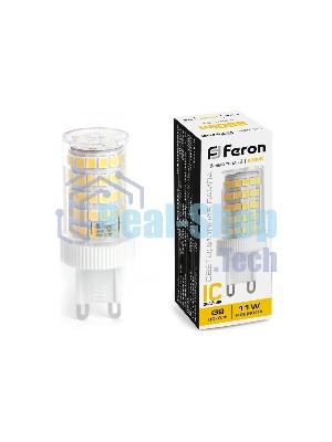 Лампа светодиодная Feron LB-435 11Вт 230В G9 теплый капсульная