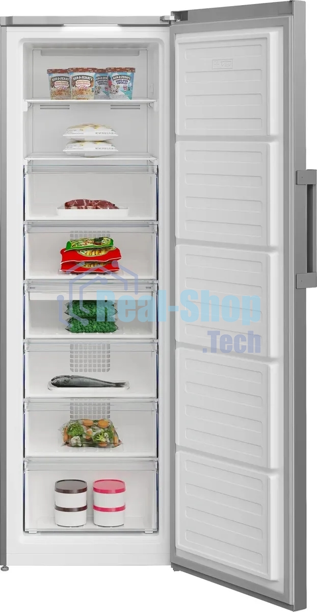 Морозильная камера Beko B3RFNK312S серебристый, 275л, 6 ящиков