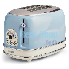 Тостер Ariete Vintage 155 голубой, 810 Вт, 2 слота