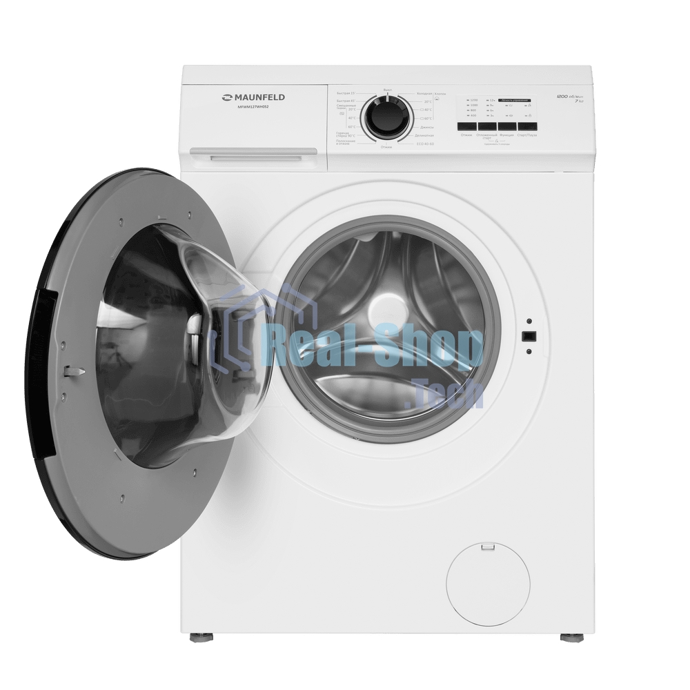 Стиральная машина Maunfeld MFWM127WH052 белый, загрузка фронтальная 7 кг, 1200 об/мин., класс: А+++
