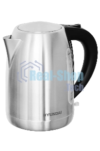 Чайник электрический Hyundai HYK-S2014 1.7л. 2000Вт серебристый/черный (корпус: нержавеющая сталь)