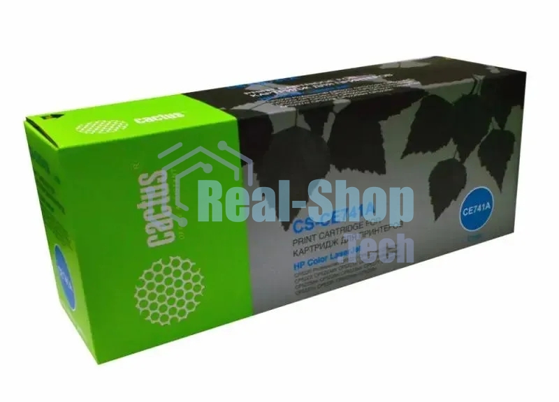 Картридж лазерный Cactus CS-CE741A голубой (7300 стр.) для HP CLJ CP5220/CP5221/CP5223/CP5225/CP5227/CP5229