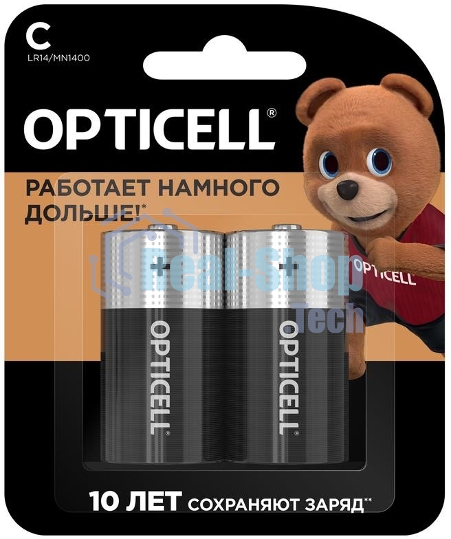 Элемент питания алкалиновый C/LR14 1.5В (блист. 2шт) Basic Opticell 5051004