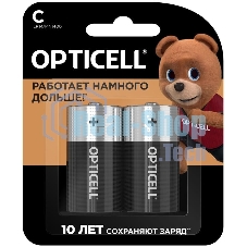 Элемент питания алкалиновый C/LR14 1.5В (блист. 2шт) Basic Opticell 5051004