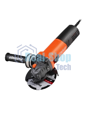 Угловая шлифовальная машина (УШМ) PATRIOT AG 126E, пылезащищенная. 1050Вт, Диск 125 мм