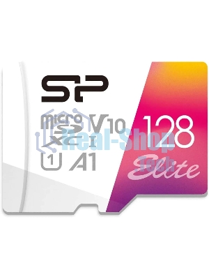 Флеш карта microSD 128Gb Silicon Power Elite A1 microSDXC Class 10 UHS-I U3 100 Mb/s (SD адаптер)