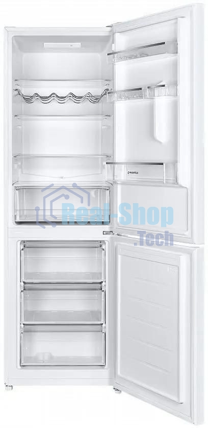 Холодильник Maunfeld MFF185SFW белый двухкамерный 213/104л морозилка снизу