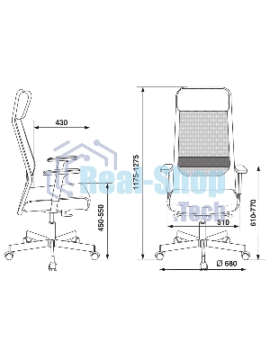 Кресло Бюрократ T-995/BLACK TW-01 черный, экокожа