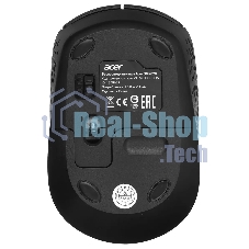 Мышь беспроводная Acer OMR020 черный, 1200 dpi, радиоканал, USB, кнопки - 3