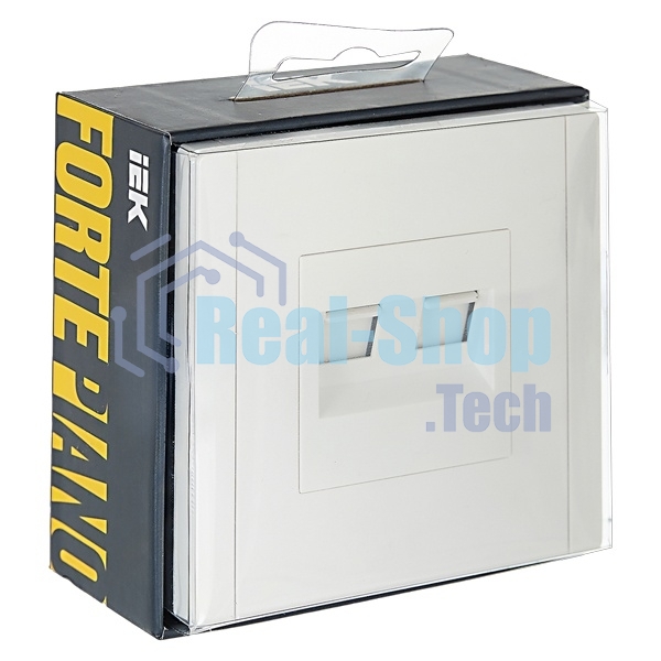 Розетка компьютерная IEK FORTE&PIANO FP234 2-ая RJ45 кат.6 белый