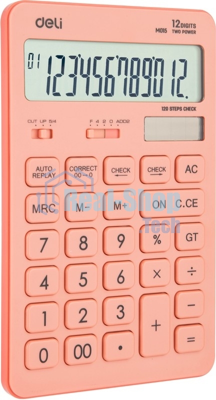 Калькулятор настольный Deli Touch EM01541 красный 12-разр.