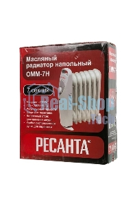 Обогреватель масляный Ресанта ОММ-7Н (7 секций) белый, 700 Вт, 10 м2, термостат 67/3/1