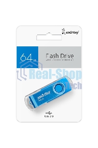 Флешка USB Smartbuy R/W (SB064 Gb2TWB) UFD 2.0 064 Gb,Twist синий