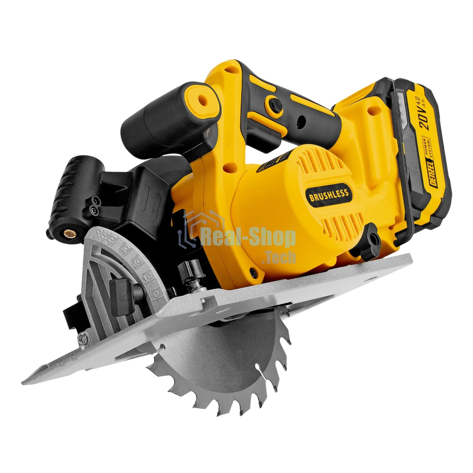 Пила циркулярная аккумуляторная бесщет. Denzel CCSH-BL-20-185, 185 мм, Li-Ion, 20 В